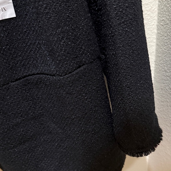 Future Collective NWT Women's Frayed Edge Black Boucle Blazer 1X - Picture 5 of 5